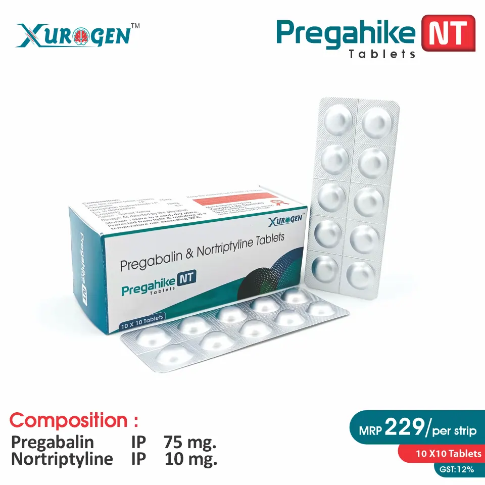 Pregabalin + Nortriptyline  Tablet at the best price in PCD Pharma Franchise for Pain Management, Neuropathic Pain Relief.